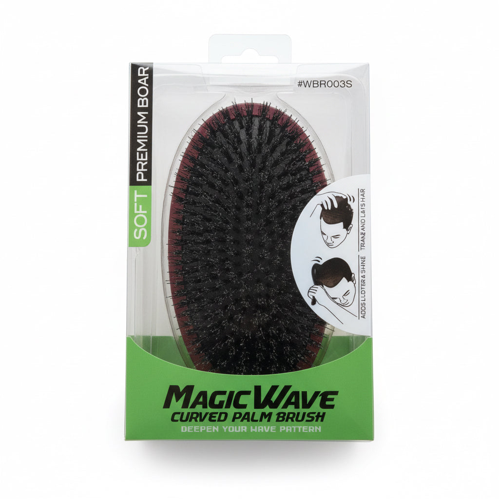 Black Ice Magic Wave Curved Palm Brush (Soft)