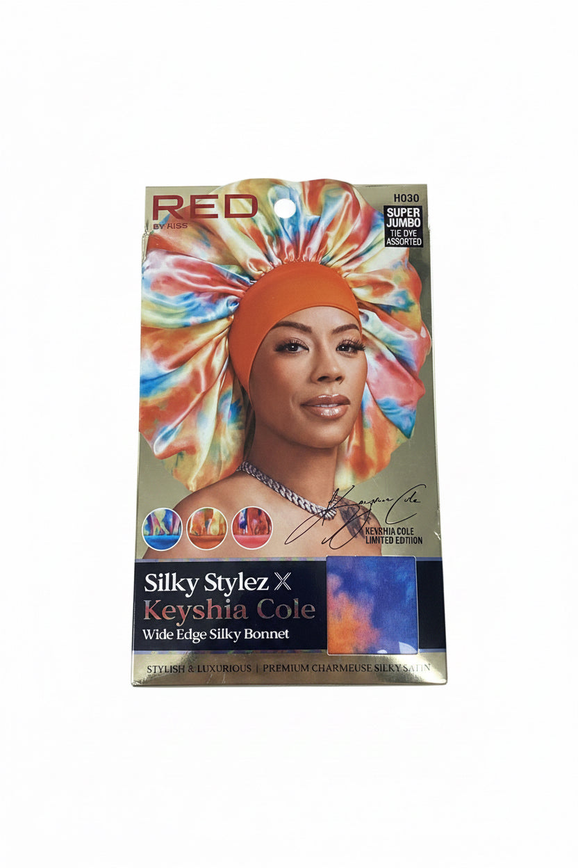 Red by Kiss Silky Stylez x Keyshia Cole Wide Edge Silky Bonnet | Super Jumbo Size