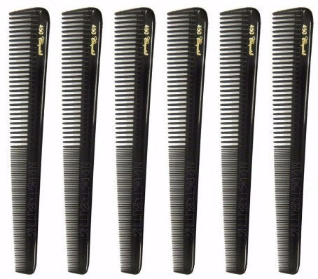 Krest Cleopatra #450 Tapering Barber Combs (One Dozen / Black)