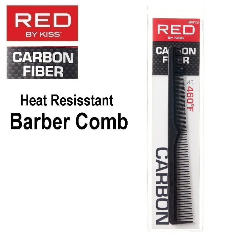 Red by Kiss Carbon Fiber Barber Comb