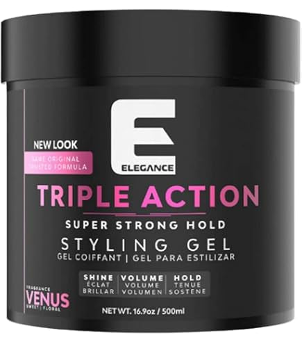 Elegance Triple Action Super Strong Hold Styling Gel