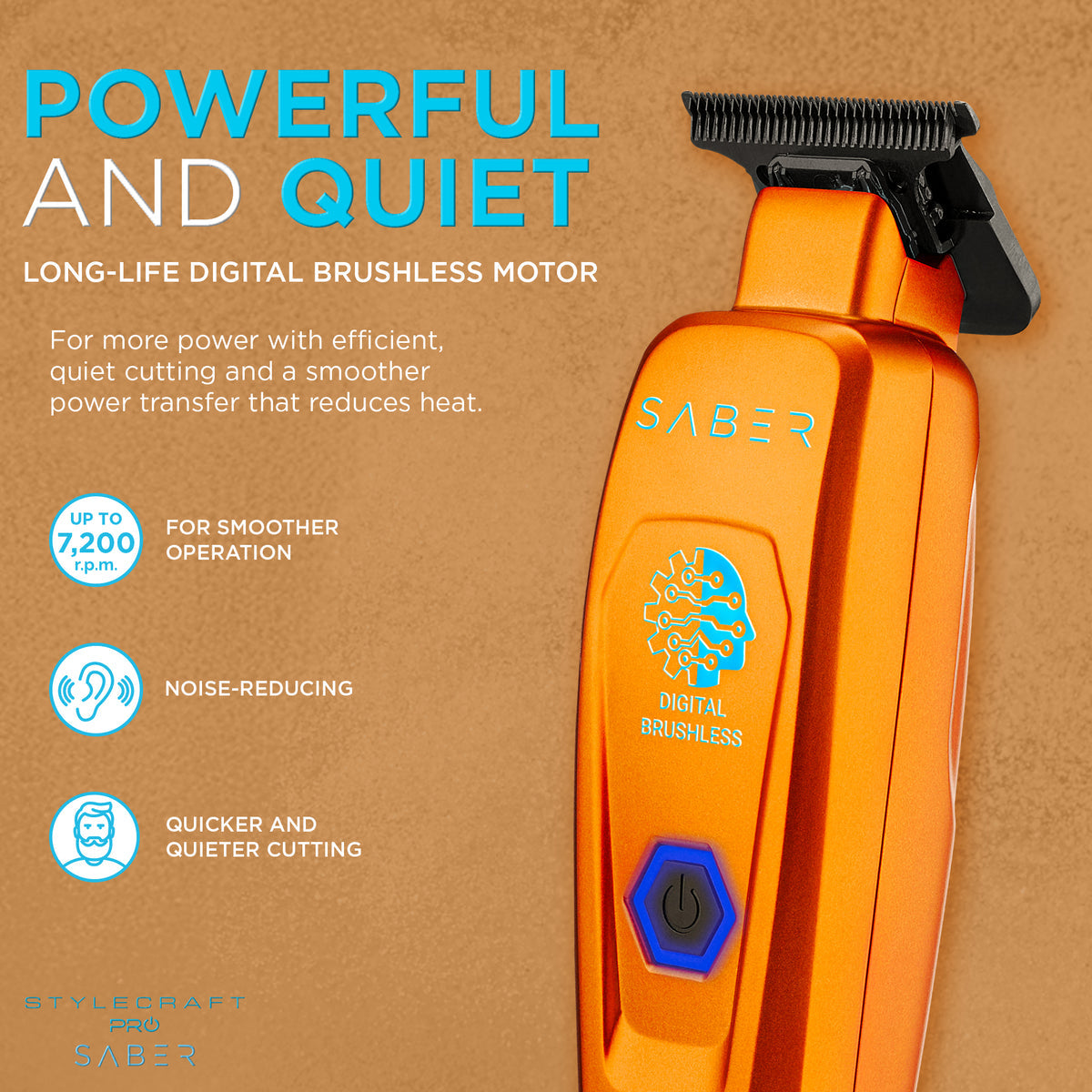 StyleCraft Saber Cordless Digital Brushless Motor Trimmer