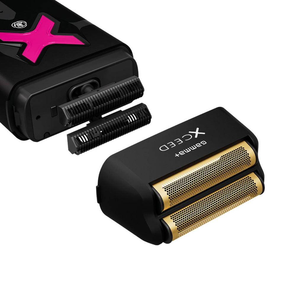 Gamma+ Gold Titanium Double Foil Head & Echo Cutters for Xceed Shaver