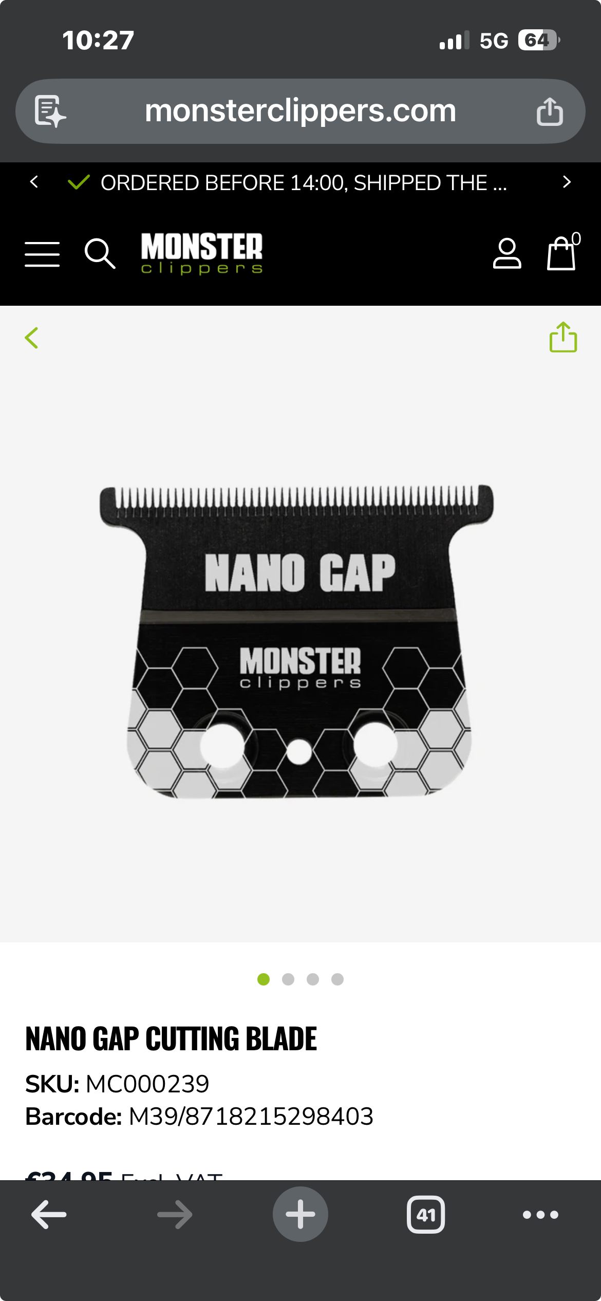 Monster Clippers Replacement Nano Gap Trimmer Blade