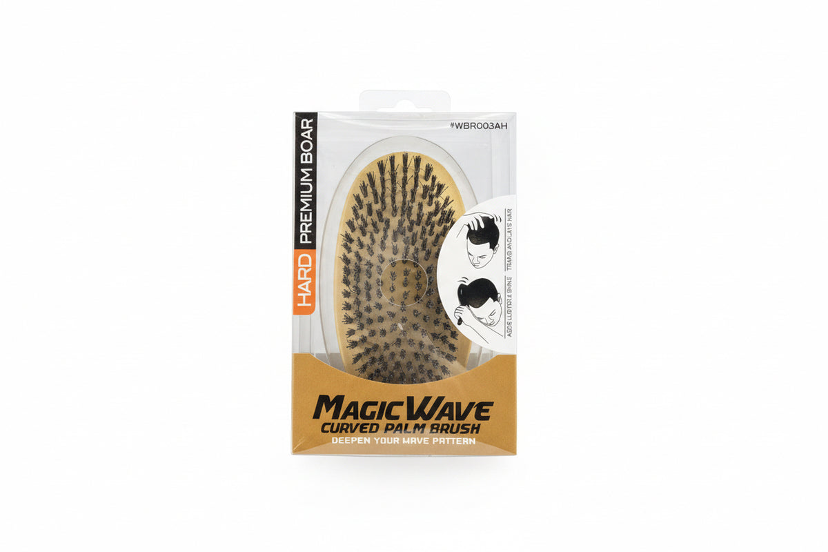 Black Ice Magic Wave Curved Palm Brush (Hard)