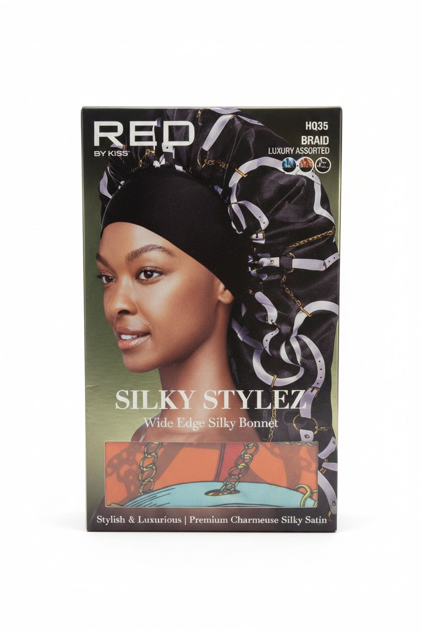 Red by Kiss Silky Stylez Wide Edge Braid Bonnet
