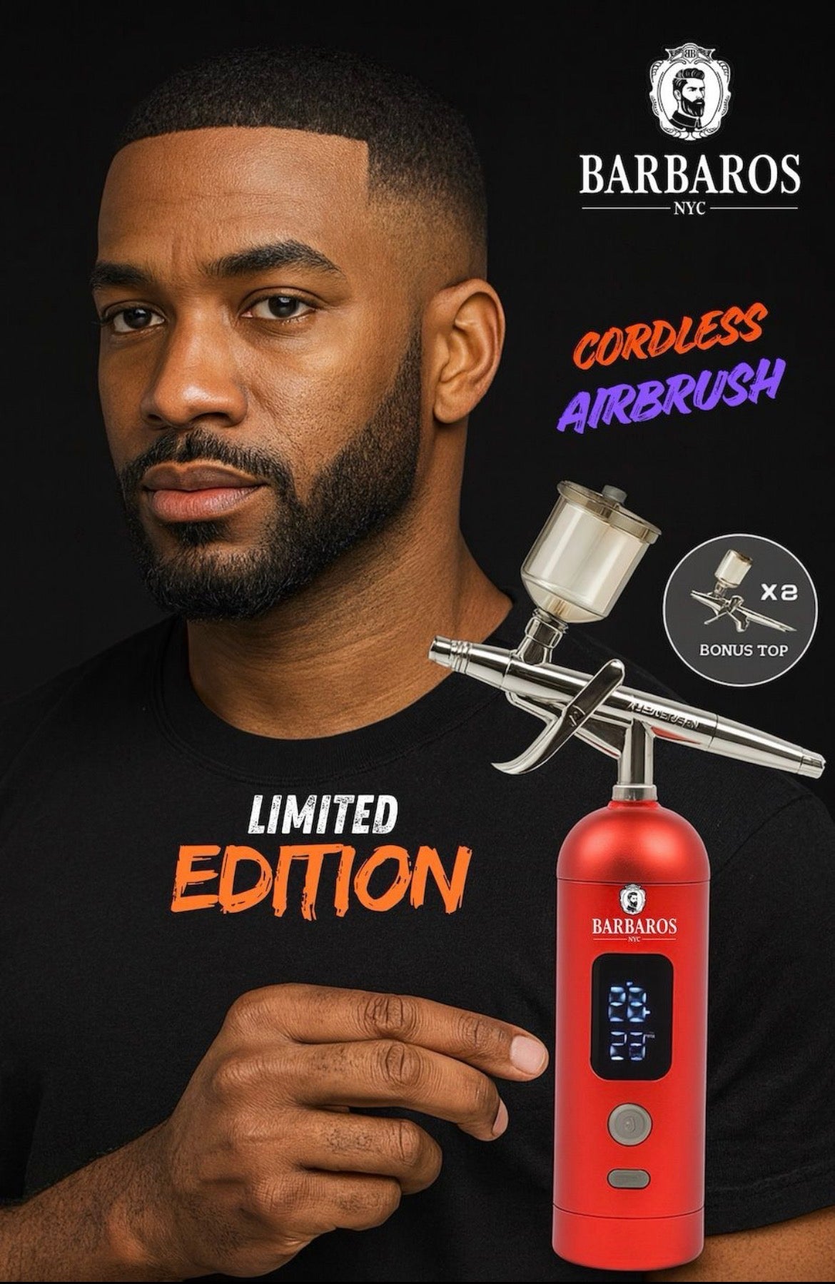 Barbaros NYC LIMITED EDITION Cordless Airbrush Gun