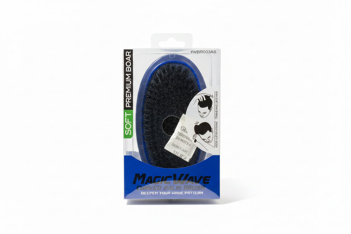 Black Ice Magic Wave Curved Palm Brush (Soft)