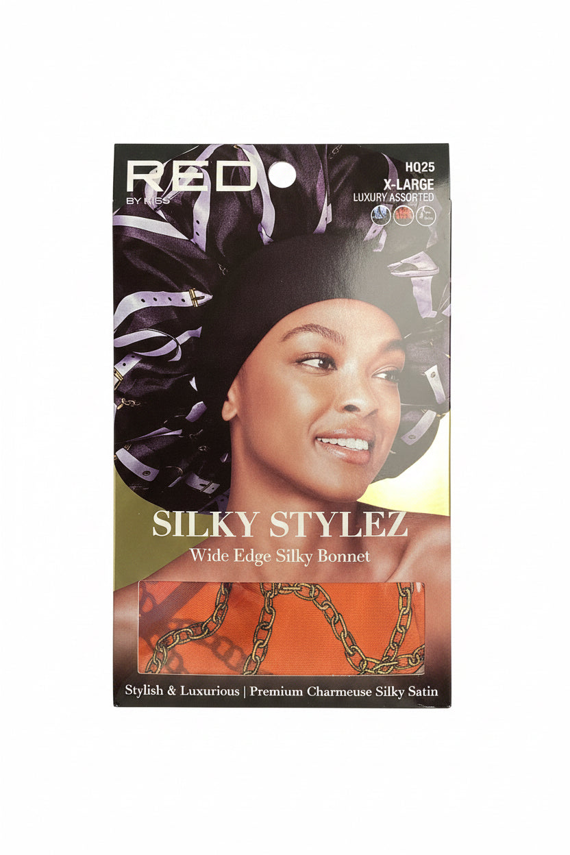 Red by Kiss Silky Stylez Wide Edge Silky Bonnet - XL Size