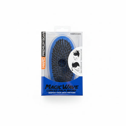 Black Ice Magic Wave Curved Palm Brush (Hard)