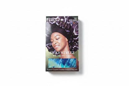 Red by Kiss Silky Stylez x Keyshia Cole Wide Edge Silky Bonnet | Super Jumbo Size