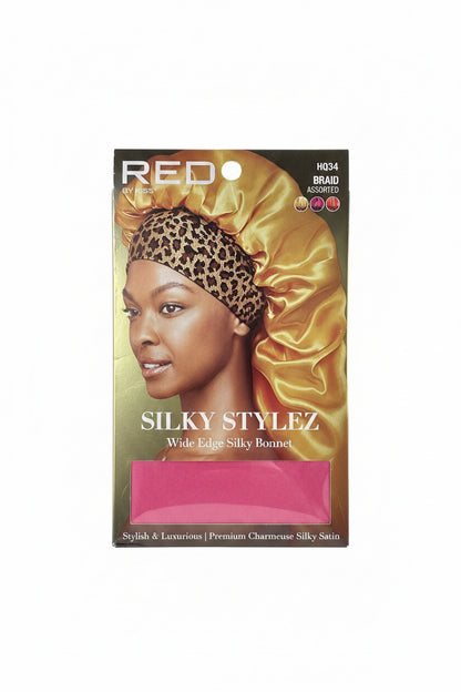 Red by Kiss Silky Stylez Wide Edge Braid Bonnet