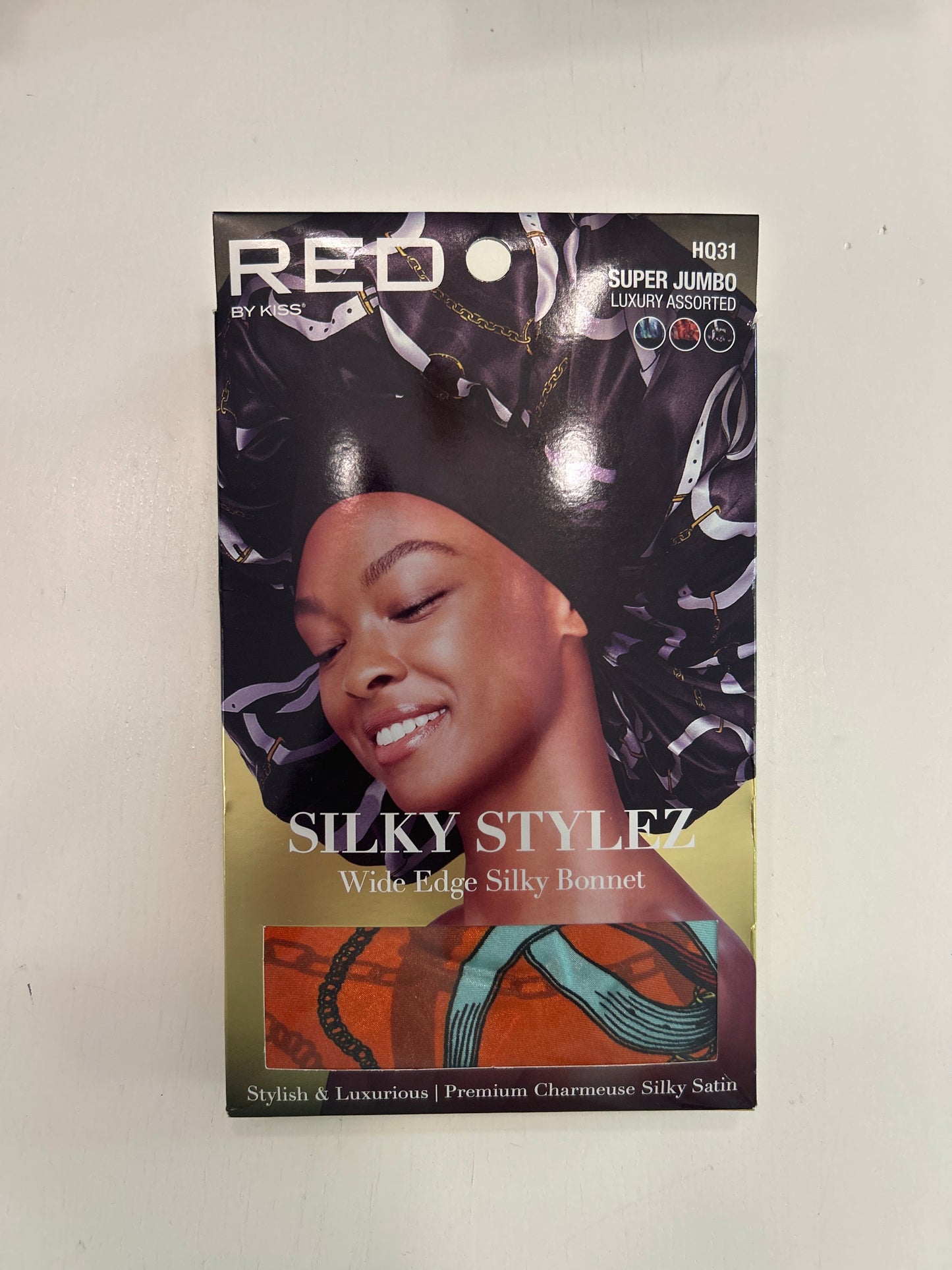 RED by Kiss Silky Stylez Wide Edge Silky Bonnet Super Jumbo
