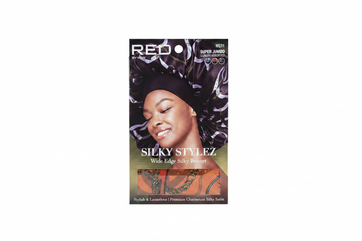 Red by Kiss Silky Stylez x Keyshia Cole Wide Edge Silky Bonnet | Super Jumbo Size