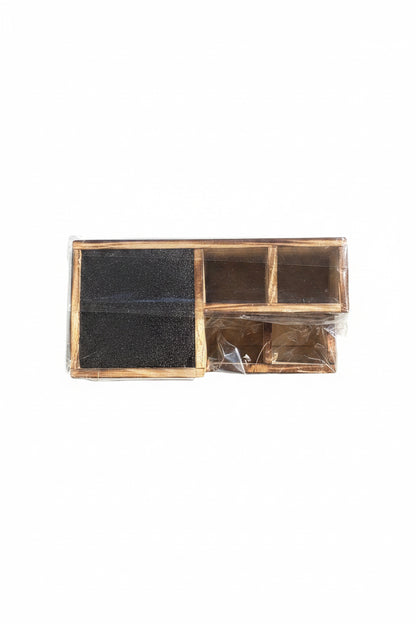 Barbaros NYC Wooden Barber/Hairstylist Desktop Organizer Box