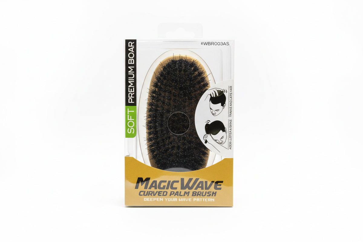Black Ice Magic Wave Curved Palm Brush (Soft)