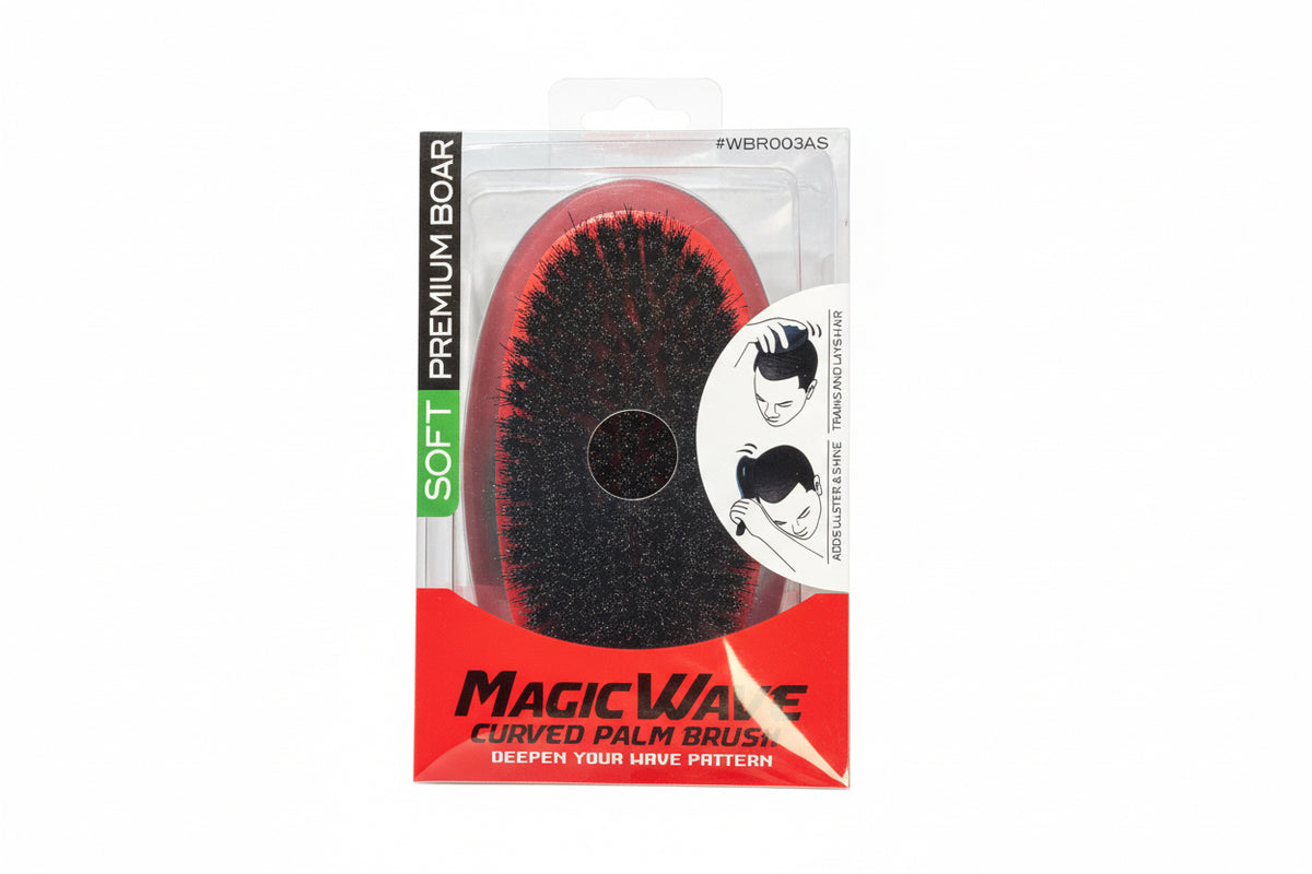 Black Ice Magic Wave Curved Palm Brush (Soft)