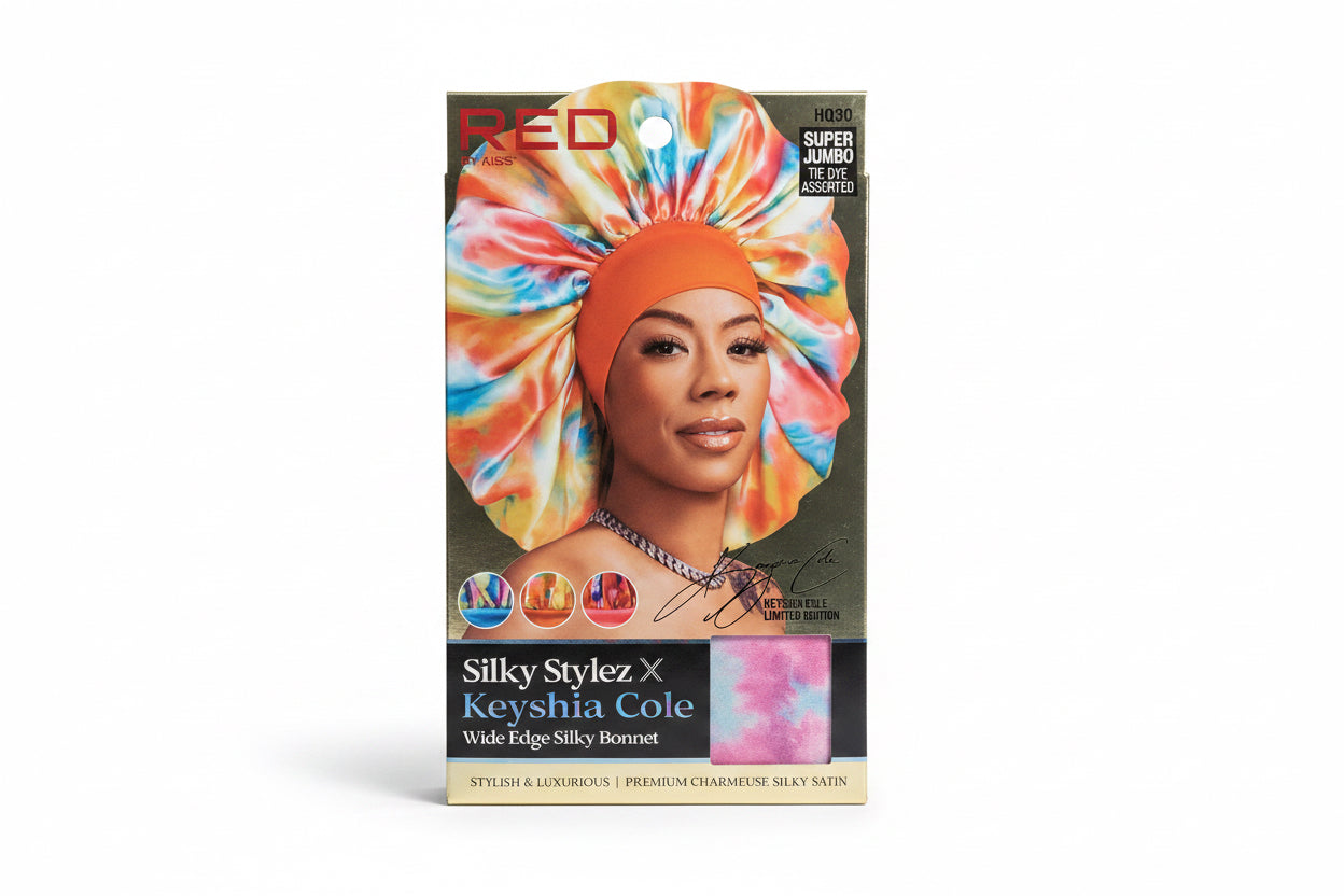 Red by Kiss Silky Stylez x Keyshia Cole Wide Edge Silky Bonnet | Super Jumbo Size