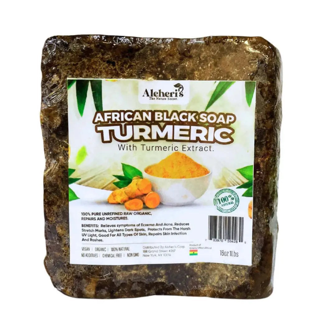 Aleheri’s African Black Soap Turmeric with Turmeric Extract