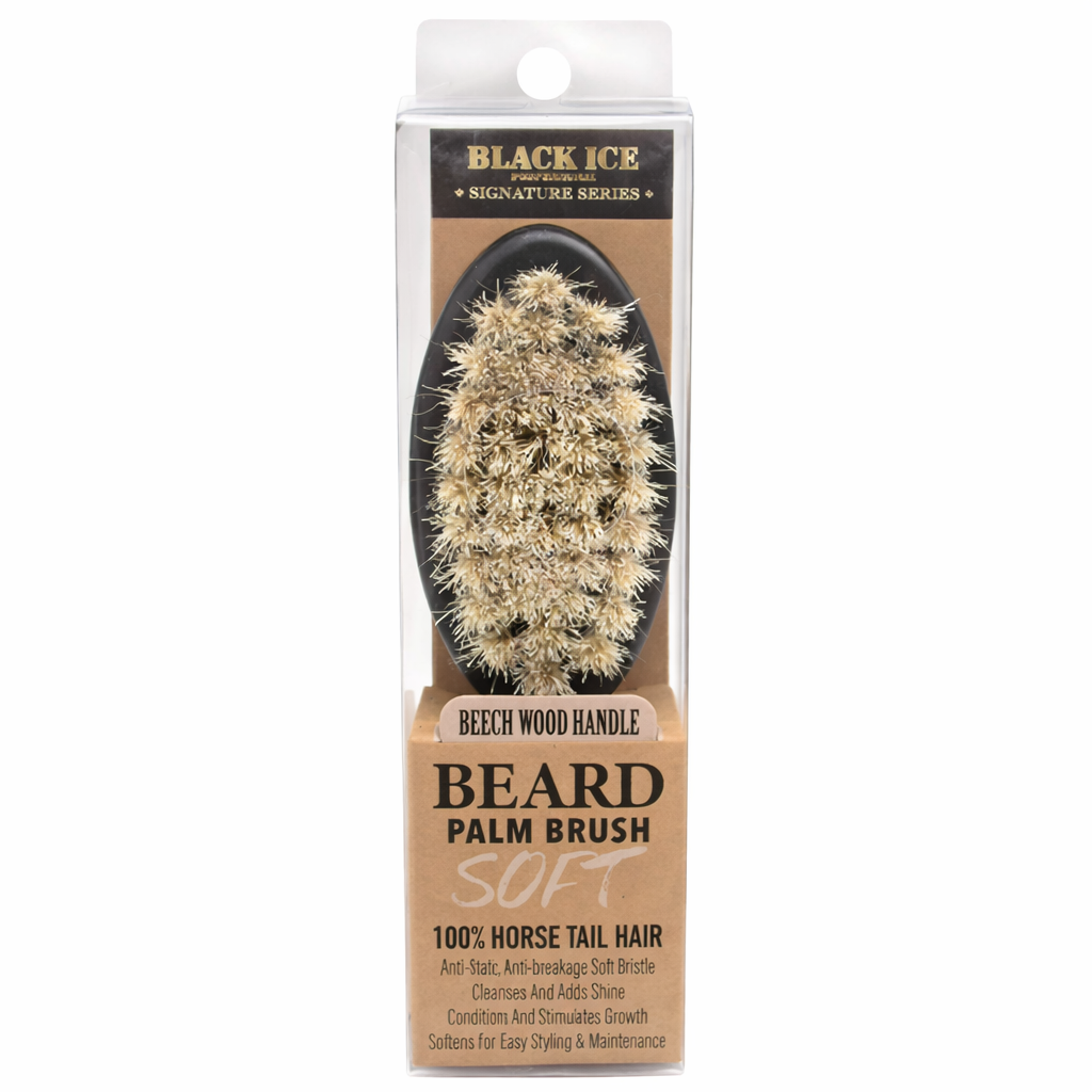 Black Ice Professional Signature Series Beard Palm Brush (Soft)
