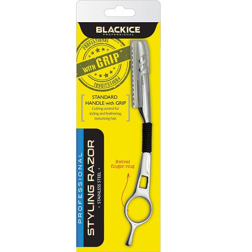 Black Ice Professional Styling Razor with Grip