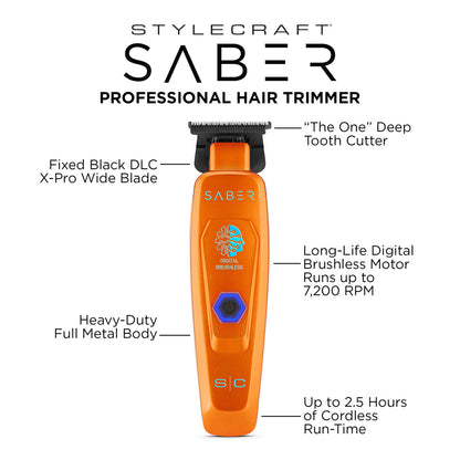 StyleCraft Saber Cordless Digital Brushless Motor Trimmer