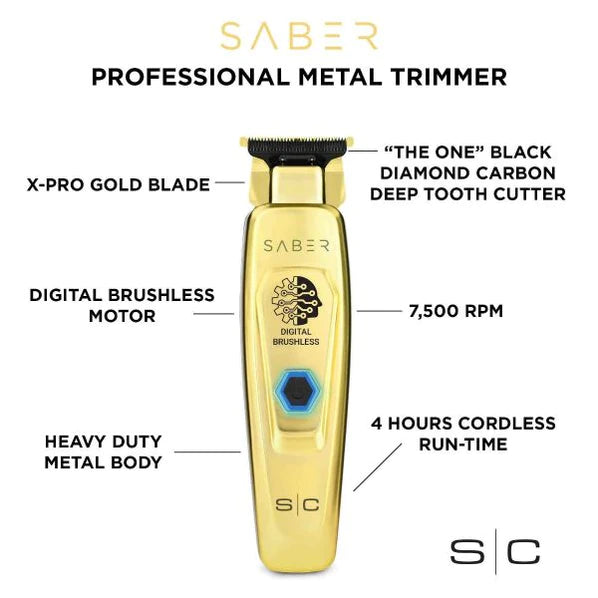 STYLECRAFT Saber Cordless Gold Trimmer