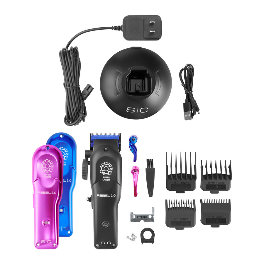 StyleCraft Rebel 2.0 Professional Cordless Hair Clipper w/ Super C4RBN Motor