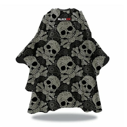 Black Ice Barber Cape (Paisley Skull)